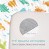 Picture of PHF Soft Bassinet Sheet Set, 2 Pack Silky Comfy Breathable Cradle Sheets for Baby Boys Girls, Univeral Fit for Most Oval Rectangle Cradle and Bassinet Mattress/Pad, Dinosaur