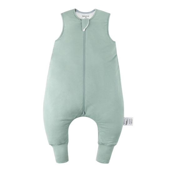 Picture of BubblePanda Rayon Made from Bamboo Toddler Sleep Sack with Feet 12-24 Months 1.0 Tog Ultra Soft Toddler Sleeping Sack 1t-2t Sleep Bag Walker Quilted Wearable Blanket with Legs 2-Way Zipper Lightweight