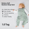 Picture of BubblePanda Rayon Made from Bamboo Toddler Sleep Sack with Feet 12-24 Months 1.0 Tog Ultra Soft Toddler Sleeping Sack 1t-2t Sleep Bag Walker Quilted Wearable Blanket with Legs 2-Way Zipper Lightweight