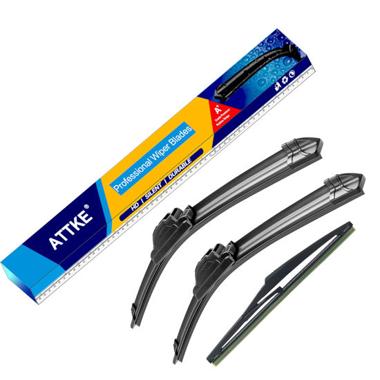 Picture of 3 Wiper Blades 26" + 19" Front Wiper + 16" Rear Wiper Blades for Toyota Prius 2010-2015/Sienna 2012-2015-OE Original Quality (Pack of 3)