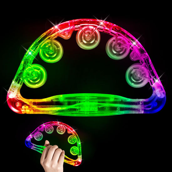 Picture of LED Tambourine, Light up Musical Flashing Tambourine (1 PCS)