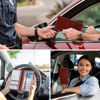 Picture of Peisicne Car Registration and Insurance Card Holder for Women Men, Dark Brown Glove Box Paperwork Organizer with Magnetic Buckle for Easy Access and Protect Documents and Various Cards in Vehicle