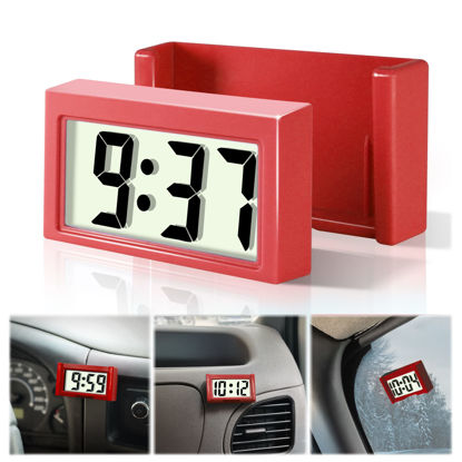Picture of Betus Car Dashboard Digital Clock - Vehicle Adhesive Clock with Jumbo LCD Time & Day Display - Mini Automotive Stick On Watch for Car Truck Dashboard & Air Vent