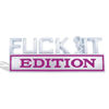 Picture of Fuck IT Edition Emblem, Car Exterior Emblems Badge 3D Sticker Decal, Fuck-IT Edition Emblem 3D Fender Badge Decal, 3D Fender Badge Decal Car Truck Replacement, Fit for All Cars (Sliver Purple)