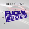 Picture of Fuck IT Edition Emblem, Car Exterior Emblems Badge 3D Sticker Decal, Fuck-IT Edition Emblem 3D Fender Badge Decal, 3D Fender Badge Decal Car Truck Replacement, Fit for All Cars (Blue White)