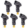 Picture of Universal Microphone Clip Holder with Nut Adapters 5/8" to 3/8",Black,5 Pack
