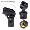 Picture of Universal Microphone Clip Holder with Nut Adapters 5/8" to 3/8",Black,5 Pack