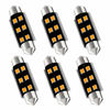 Picture of AUXLIGHT 211-2 212-2 578 569 214-2 41MM 1.61”Festoon Canbus Error Free LED Interior Light Bulbs Amber Yellow, Super Bright 6SMD Chips for Dome Map Door Courtesy License Plate Lights (Pack of 6)