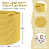 Picture of MEGASKET Extra Large Yellow Basket, 22” X 22” X 14” Woven Cotton Rope Storage Basket, Large Blanket Basket Living Room, Baby Nursery Bin and Toy Organizer, Towel Basket, Yellow Room Decor Basket