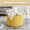 Picture of MEGASKET Extra Large Yellow Basket, 22” X 22” X 14” Woven Cotton Rope Storage Basket, Large Blanket Basket Living Room, Baby Nursery Bin and Toy Organizer, Towel Basket, Yellow Room Decor Basket