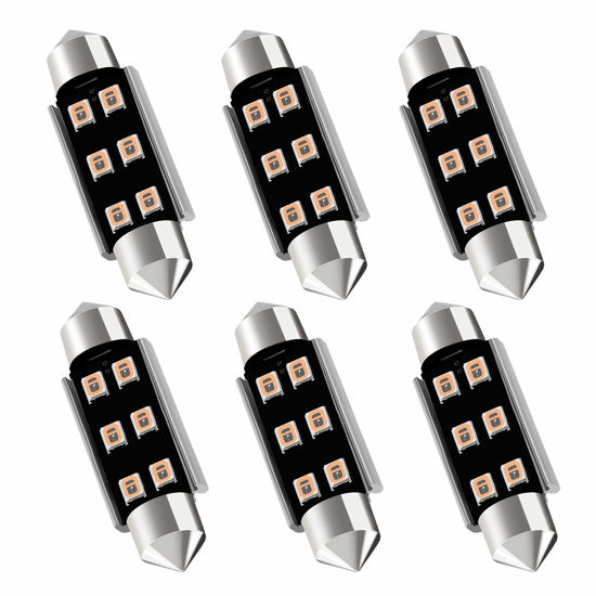 Picture of AUXLIGHT 211-2 212-2 578 569 214-2 41MM 1.61”Festoon Canbus Error Free LED Interior Light Bulbs Purple, Super Bright 6SMD Chips for Dome Map Door Courtesy License Plate Lights (Pack of 6)