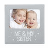 Picture of tiny ideas Me and My Sister Picture Frame, Baby Keepsake Frame, Sibling Gifts for Sisters, Brothers, Birthday, Shower, Baptism, Newborn Nursery Decor, 4x6 Photo Insert, Gray
