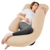 Picture of Sasttie Pregnancy Pillows for Sleeping, U Shaped Cooling Full Body Pillow Pregnancy Must Haves, Maternity Pillow for Pregnant Women, Pillow with Removable Cover for Side Sleeper, Beige
