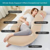 Picture of Sasttie Pregnancy Pillows for Sleeping, U Shaped Cooling Full Body Pillow Pregnancy Must Haves, Maternity Pillow for Pregnant Women, Pillow with Removable Cover for Side Sleeper, Beige