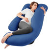Picture of Sasttie Pregnancy Pillows for Sleeping, U Shaped Cooling Full Body Pillow Pregnancy Must Haves, Maternity Pillow for Pregnant Women, Pillow with Removable Cover for Side Sleeper, Navy