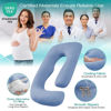 Picture of Sasttie Pregnancy Pillows for Sleeping, U Shaped Cooling Full Body Pillow Pregnancy Must Haves, Maternity Pillow for Pregnant Women, Pillow with Removable Cover for Side Sleeper, Blue