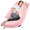 Picture of Sasttie Pregnancy Pillows for Sleeping, U Shaped Cooling Full Body Pillow Pregnancy Must Haves, 57 Inch Maternity Pillow for Pregnant Women, Pillow with Removable Cover for Side Sleeper, Light Pink