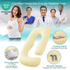 Picture of Sasttie Pregnancy Pillows for Sleeping, U Shaped Cooling Full Body Pillow Pregnancy Must Haves, 57 Inch Maternity Pillow for Pregnant Women, Pillow with Removable Cover for Side Sleeper, Light Yellow