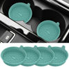 Picture of ME.FAN Car Coasters [4 Pack] Silicone Car Cup Coasters/Cup Mats - Universal Non-Slip Recessed Car Interior Accessories - Car Cup Holder Insert Coasters Teal Blue