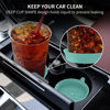 Picture of ME.FAN Car Coasters [4 Pack] Silicone Car Cup Coasters/Cup Mats - Universal Non-Slip Recessed Car Interior Accessories - Car Cup Holder Insert Coasters Teal Blue