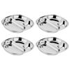 Picture of Ahimsa Stainless Steel Kids Plates | Pediatrician Designed | Balanced Bites Divided Plates for Toddlers | Non Toxic & 100% BPA Free | Dishwasher Safe | Set of 4 (Classic Stainless)