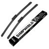 Picture of SIMPWIBLD Wiper Blade Replacement for 2017-2021 Mazda CX-5 CX-9 Front Windshield Wiper Blades Original Equipment Replacement 24" + 18"（Set of 2）