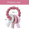 Picture of Baby Teething Keys Toys 3 to 12 Months,Infants Toddler Sensory Chew Toys,Teether Toys for Baby Girl-Soft & Raised Texture to Soothe Gums,BPA Free (Pink)