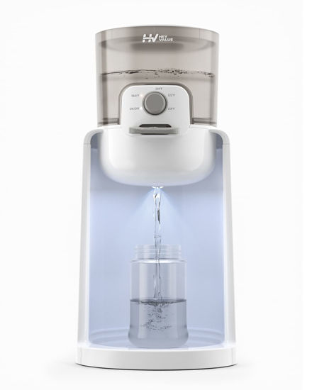 Picture of Water Warmer, HEYVALUE Baby Bottle Warmer, Formula Maker with Night Light, 4 Temperature Control & 72H Keep Warm, Detachable Tank, Instantly Dispenses Warm Water, Feed Baby More Easier and Healthier