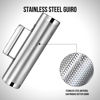 Picture of Soulmate Guiro 10"x3" Metal Guiro Instrument Stainless Steel Professional Latin Percussion Guiro Shaker Instruments Tool with Scraper for Live Performance