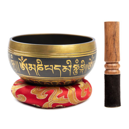 Picture of Tibetan Singing Bowl Set Bronze - Master Healing Grade - Authentic Handcrafted Sound Bowl by Himalayan Bazaar