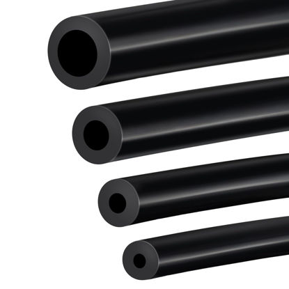 Picture of GEPHYNM 4PCS Vacuum Hose Automotive, 5 FT 1/8 5/32 1/4 3/8 Inch ID Vacuum Line, 130PSI Max Pressure Vacuum Lines Automotive, Silicone Vacuum Line