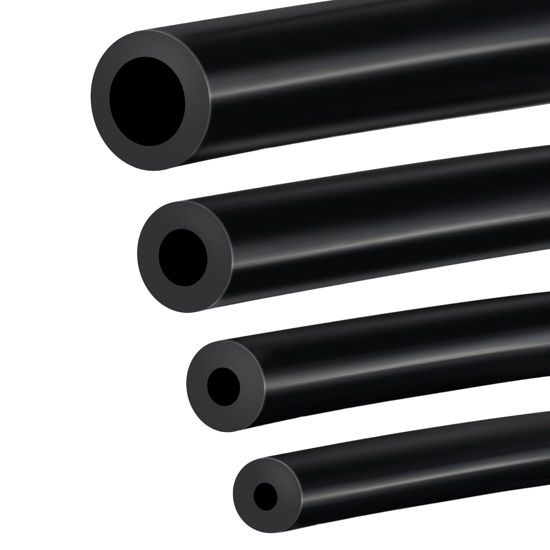 Picture of GEPHYNM 4PCS Vacuum Hose Automotive, 5 FT 1/8 5/32 1/4 3/8 Inch ID Vacuum Line, 130PSI Max Pressure Vacuum Lines Automotive, Silicone Vacuum Line