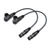 Picture of Devinal Right Angle XLR Cable, Adjustable-Angle Male XLR to Straight Female XLR Microphone Mic Cable Cord, 90 Degree XLR Male to Straight XLR Adapter for Sound Devices Mixer Recorder, 1 FT
