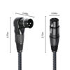 Picture of Devinal Right Angle XLR Cable, Adjustable-Angle Male XLR to Straight Female XLR Microphone Mic Cable Cord, 90 Degree XLR Male to Straight XLR Adapter for Sound Devices Mixer Recorder, 1 FT