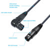Picture of Devinal Right Angle XLR Cable, Adjustable-Angle Male XLR to Straight Female XLR Microphone Mic Cable Cord, 90 Degree XLR Male to Straight XLR Adapter for Sound Devices Mixer Recorder, 1 FT