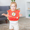 Picture of Bumkins Bib for Girl or Boy, Baby and Toddler for 6-24 Months, Essential Must Have for Eating, Feeding, Baby Led Weaning, Mess Saving Waterproof Soft Fabric, SuperBib with Cape, The Flash DC Comics