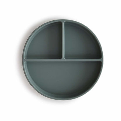 Picture of mushie Silicone Suction Plate | BPA-Free Non-Slip Design (Dried Thyme)