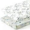 Picture of Pack n Play Sheets Fitted 2 Pack, Stretchy Ultra Soft Jersey Knit Pack and Play Sheets, Universal Fitted Portable/Mini Crib Mattresses Snug and Safe, Stylish Print