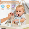 Picture of Happi2U Baby Teething Toys, High Chair Toy with Suction Cup for Infant Toddlers 6 12 18 24 Month, Food Grade Silicone Teether with Oak Loop, Montessori Sensory Educational Baby Bath Toy Gifts (Green)