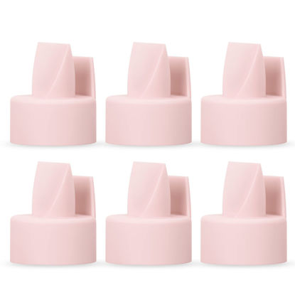 Picture of [6-Count] Papablic Duckbill Valves for Spectra S1 Spectra S2 Spectra 9 Plus, Replaceable Duckbill Valves for Spectra Duckbill Valves Compatible with Spectra Pump Parts, BPA/DEHP Free, Pink