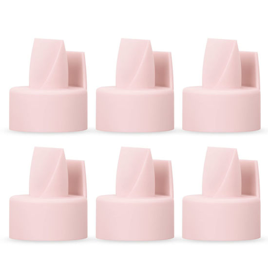 Picture of [6-Count] Papablic Duckbill Valves for Spectra S1 Spectra S2 Spectra 9 Plus, Replaceable Duckbill Valves for Spectra Duckbill Valves Compatible with Spectra Pump Parts, BPA/DEHP Free, Pink