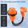 Picture of Nilight RV Locking Adapter Cord 30 Amp to 30 Amp Pure Copper Heavy Duty 10 Gauge Wire ETL Listed TT-30P to L5-30R 30M/30F Weatherproof Cord for RV Camper Caravan Van Trailer