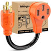 Picture of Nilight RV Generator Adapter Cord 30 Amp to 50 Amp 3 Prong Pure Copper Heavy Duty Twist Lock Male Plug 10 Gauge Wire L5-30P to 14-50R 30M/50F for RV Camper Caravan Van Trailer