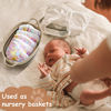 Picture of Small Woven Baskets for Organizing Rope Storage Basket with Handle Cute Cotton Nursery Gift Dog Toy Bins Organizer-Black&Beige