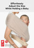 Picture of Konny Baby Carrier FLEX Elastech(Head Support) - Adjustable, Easy to Wear and Wrap Baby Sling, Baby Wrap Carrier, Perfect for Newborn Babies Essentials up to 44 lbs (XS-XL) - Neutral Beige