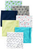 Picture of Simple Joys Baby Boy's 7 pack flannel receiving blankets Accessory, Blue/White, One Size