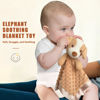 Picture of MOVEPAI Dog Baby Security Blanket Loveys for Babies Girls, 16" Soft Baby Lovey Blanket, Baby Snuggle Stuffed Animals Blankie, Baby Girls Gifts for Infant and Toddler