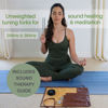 Picture of Resonance Tuning Forks for Healing Set - 128Hz, 136.1Hz, 256Hz, 384Hz Weighted & Unweighted Tuning Fork Set Includes Hockey Puck Activator - Chakra Sound Therapy Instruments in a Vegan Leather Pouch