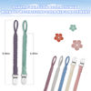 Picture of 7 Pcs Pacifier Clips for Baby Girls & Boys, Handmade Braided Pacifier Clip Cotton Binky Clips Fits All Pacifiers Pacifier Holder Modern Unisex Smoother Baby Gifts