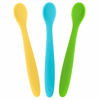Picture of WeeSprout Silicone Baby Spoons - First Stage Infant Feeding Utensils With Soft-Tip, Bendable Kitchenware for Parent & Self-Feeding, Ultra-Durable, Dishwasher Safe, Travel Case, Set of 3